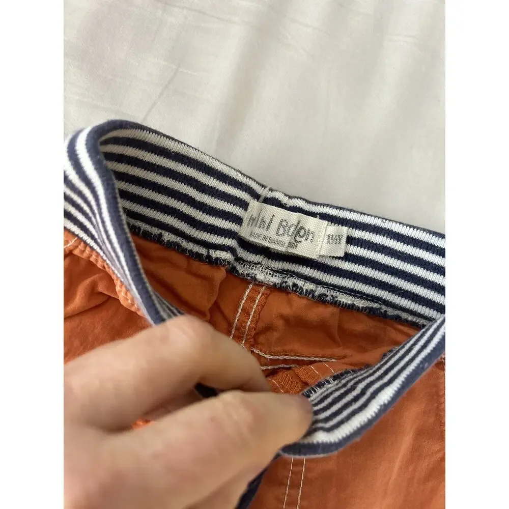 Mini Boden Orange Shorts 12-18m